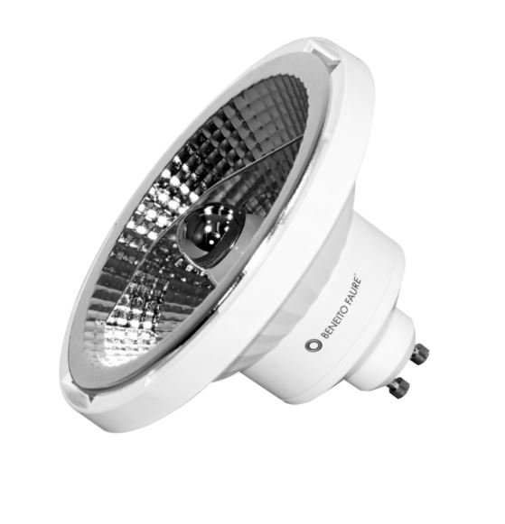 Spot sur patère NOVOLUX Haïti - 230V AC AR111/ GU10 IP20 (hors source) Blanc - Garantie 2ans