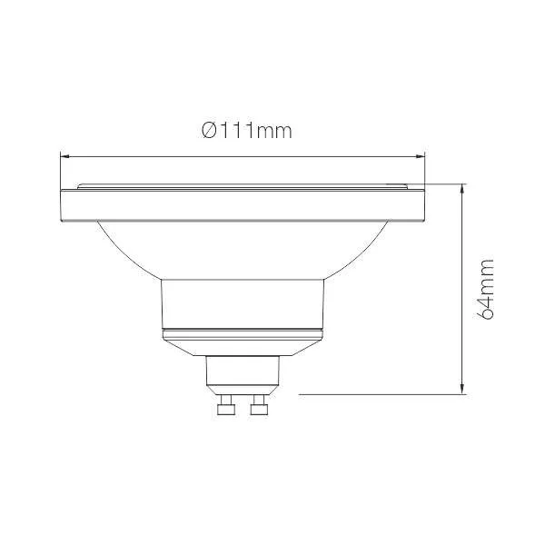 Lampe LED BENEITO AR111/GU10 - 230V AC 13W 4000K 950Lm 45° 25 000H - Garantie 3ans