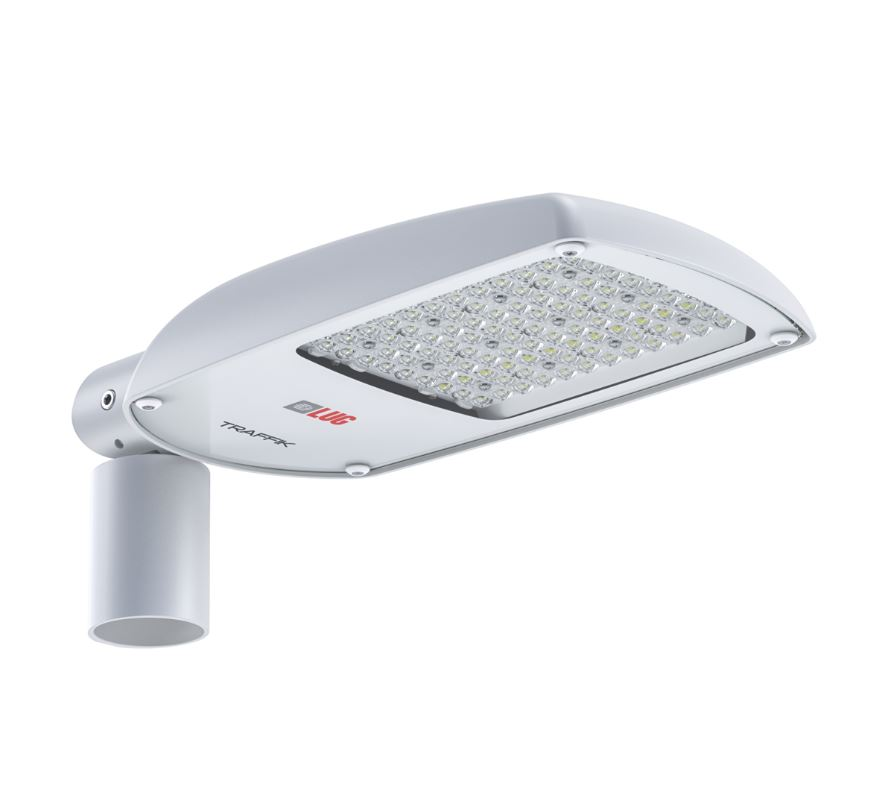 Lanterne LUG Traffik R LED - 68W 3000K 9400Lm IP66 IK08 100 000h L90 Gris O.Parking - Garantie 5ans