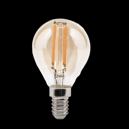 Lampe filaments LED THREELINE Gold - G45 E14 4W 2500K 430Lm 30 000H L70B10 - Garantie 2ans