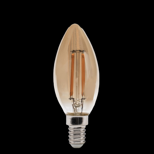 Lampe filaments LED THREELINE Gold - G37 E14 4W 2500K 440Lm 30 000H L70B10 - Garantie 2 ans