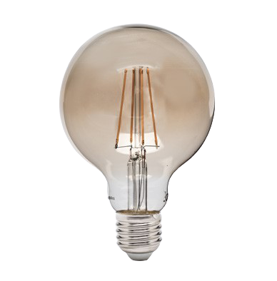 Lampe filaments LED THREELINE Gold - G95 E27 6W 2500K 750Lm 30 000H L70B10 - Garantie 2ans