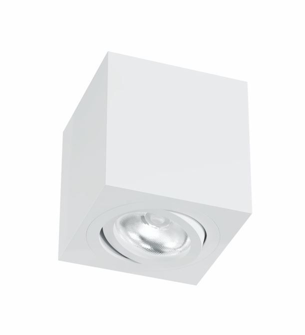Spot BENEITO Zio superficie orientable - GU10 IP20 45°(hors source) Blanc - Garantie 2 ans