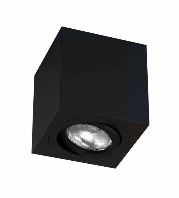 Spot BENEITO Zio superficie orientable - GU10 IP20 45° (hors source) Noir - Garantie 2 ans