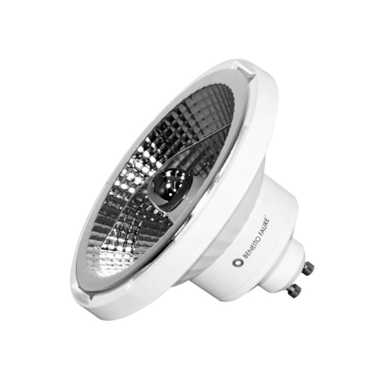 Spot sur patère NOVOLUX Haïti - 230V AC AR111/ GU10 IP20 (hors source) Blanc - Garantie 2ans