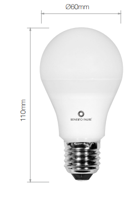 Lampe LED BENEITO Standard E27 - 9W 2700K 880Lm 25 000H - Garantie 3ans