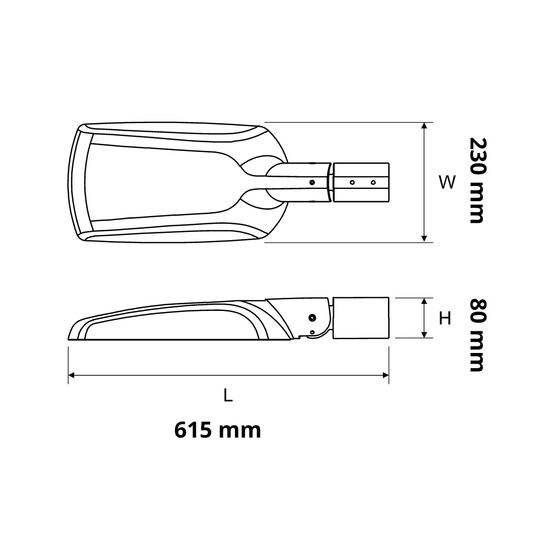 Lanterne LUG Traffik R LED - 35W 3000K 4900Lm IP66 IK08 100 000h L90 Gris O.Parking - Garantie 5ans