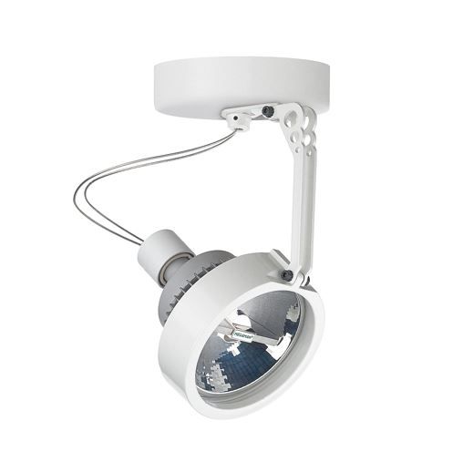 Spot sur patère NOVOLUX Haïti - 230V AC AR111/ GU10 IP20 (hors source) Blanc - Garantie 2ans