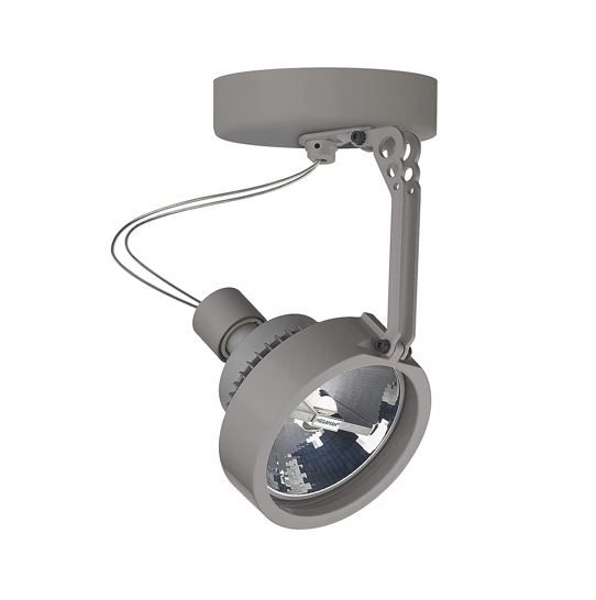 Spot sur patère NOVOLUX Haïti - 230V AC AR111/ GU10 IP20 (hors source) Gris - Garantie 2ans