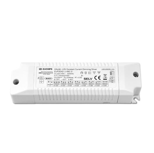 Driver EUCHIPS DALI Push Dim - CC 40W 900mA 9-45V