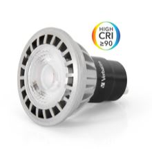 Lampe LED VERBATIM GU10 - 6W 2700K 410Lm 35° IRC>90 40 000H Dimmable - Garantie 5ans
