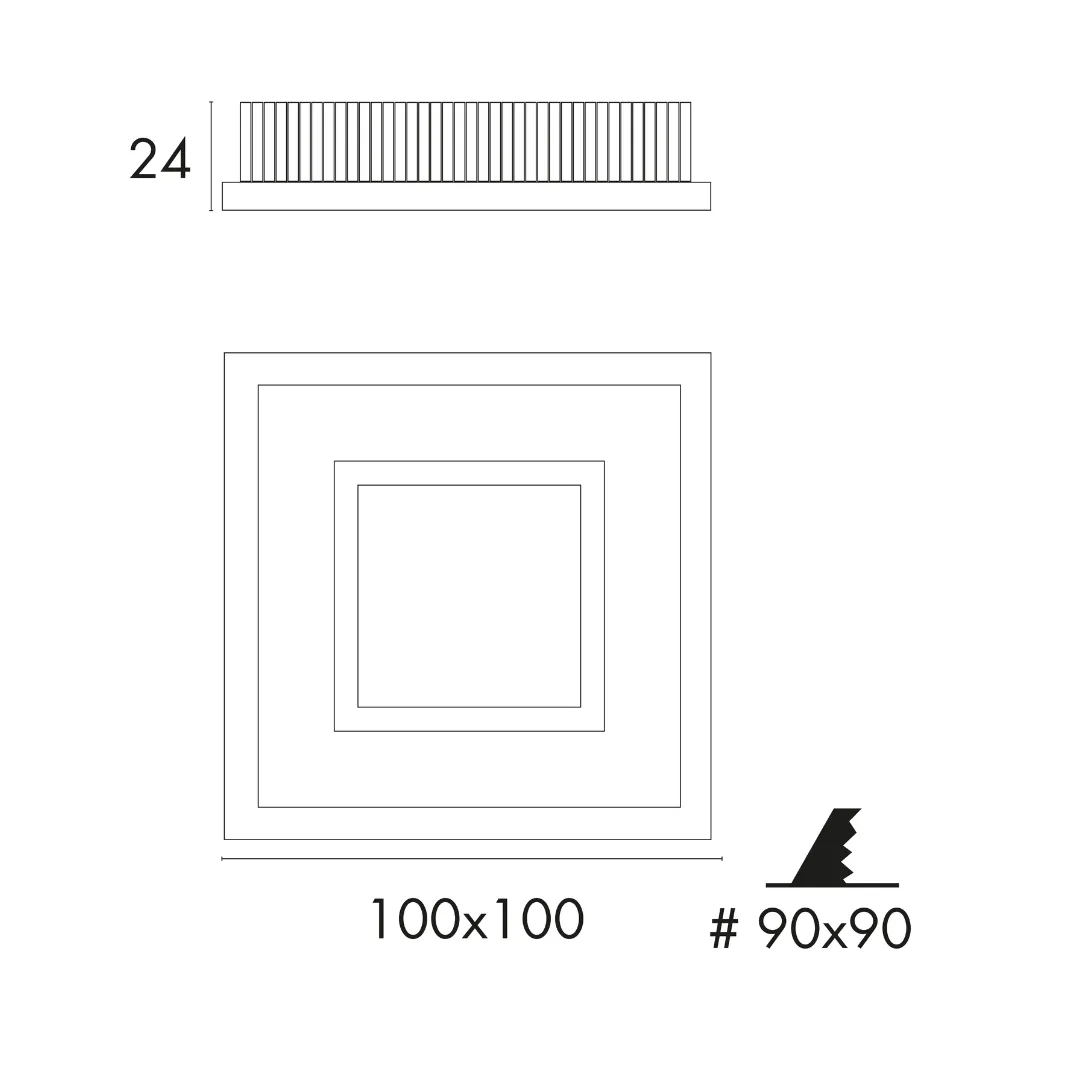 Etrier support pour Spotlight LED JISO encastré - 7W IP65