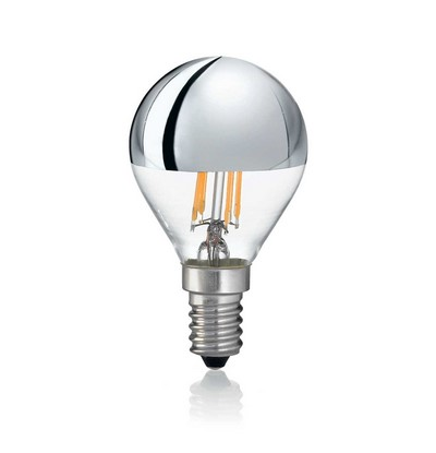 Lampe IDEAL LUX filaments LED Chrome - E14 4W 3000K 210Lm 25000H