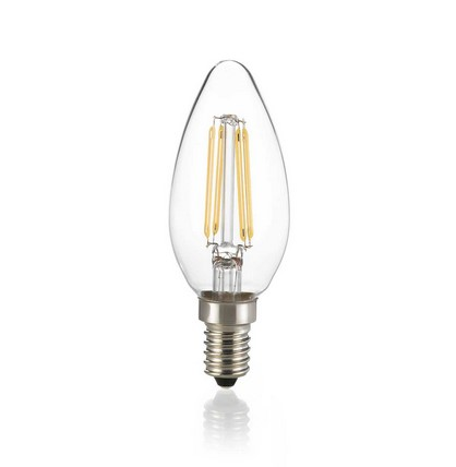 Lampe IDEAL LUX filaments LED Flamme - E14 4W 3000K 470Lm 25000H