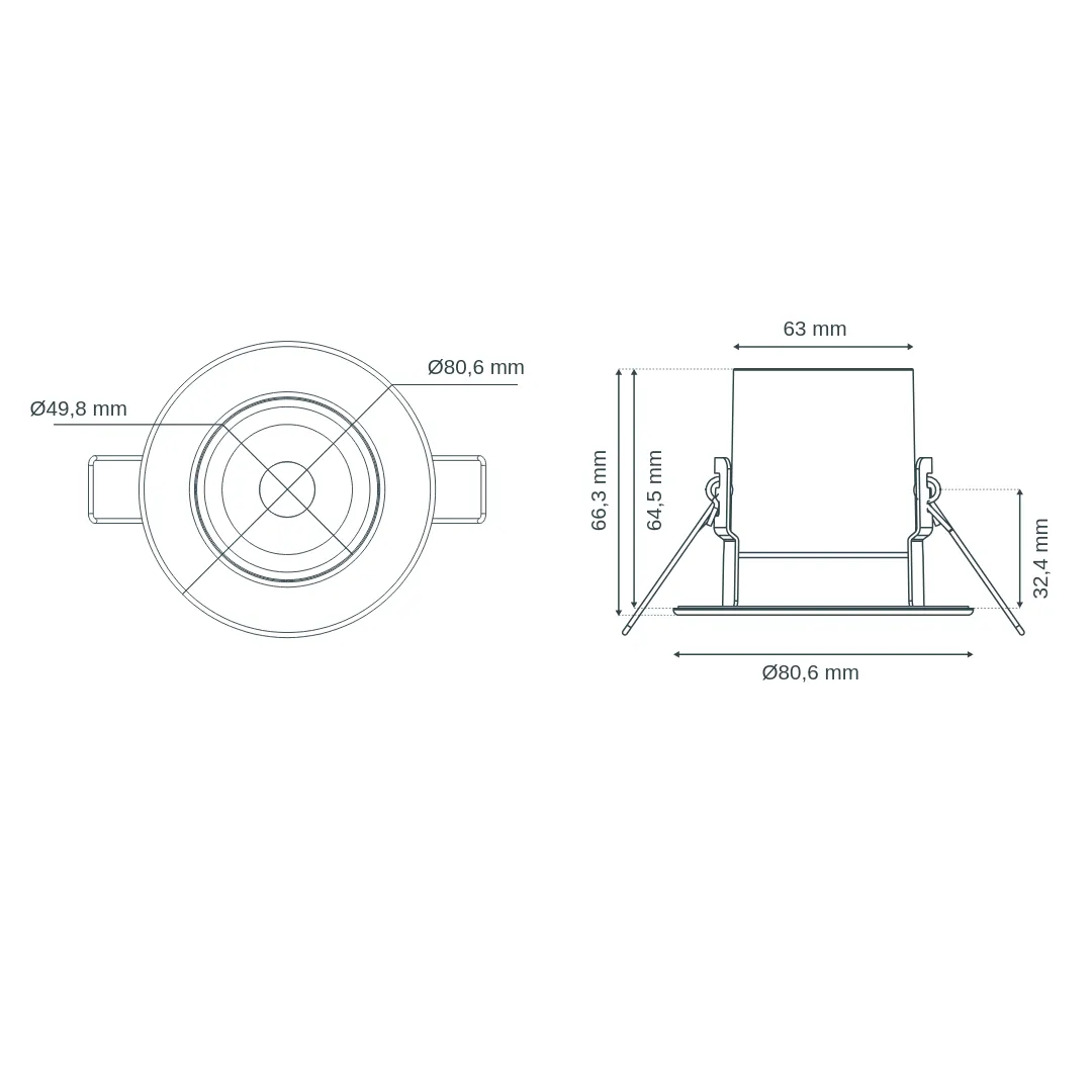 Spotlight LED SOLUM Orion - 5W 4000K 500Lm 40° IP65 50000H L80B20 blanc - Garantie 3ans