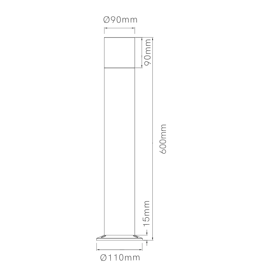 Borne LED BENEITO FAURE Tura 600 - 12W 3000K 950Lm IP65 IK06 30000H Corten - Garantie 3ans