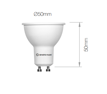 Lampe LED BENEITO GU10 Hook - 6W 3000K 594Lm 60° 25 000H dimmable - Garantie 3ans