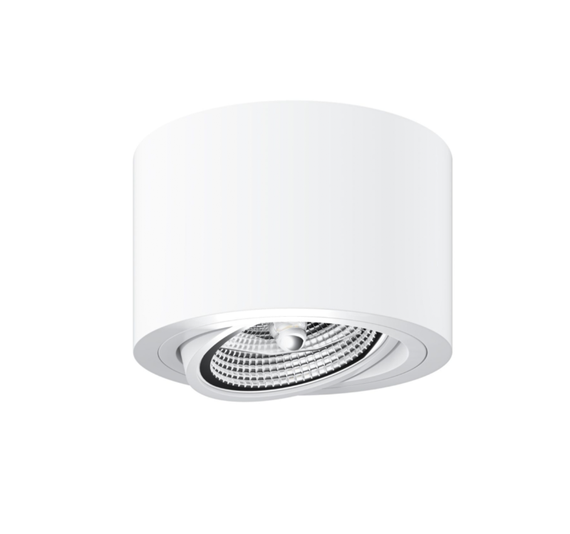 Spot BENEITO Avant surface round - AR111/GU10 IP20 45° (hors source) Blanc - Garantie 3 ans