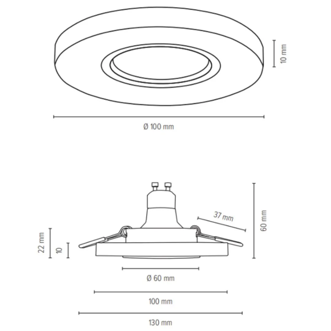 Spot rond BRITOP Vitar - GU10 Bois  5W 2700K 300 lm IP20 - Garantie 2 ans