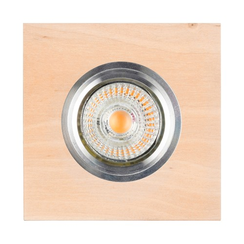 Spot carré BRITOP Vitar - GU10 Bois 5W 2700K 300 lm IP20 - Garantie 2 ans