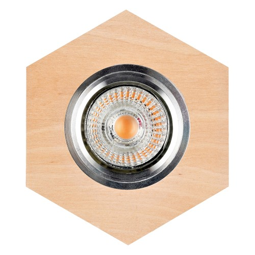 Spot hexagone BRITOP Vitar - GU10 Bois 5W 2700K 300 lm IP20 - Garantie 2 ans