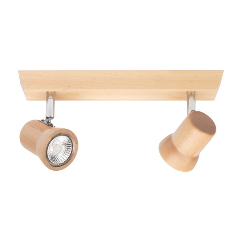 Spot BRITOP Venla - GU10 x2 Bois 5W 2700K 300 lm IP20 - Garantie 2 ans