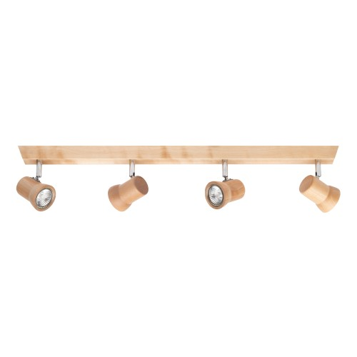 Spot BRITOP Venla - GU10 x4 Bois 5W 2700K 300 lm IP20 - Garantie 2 ans