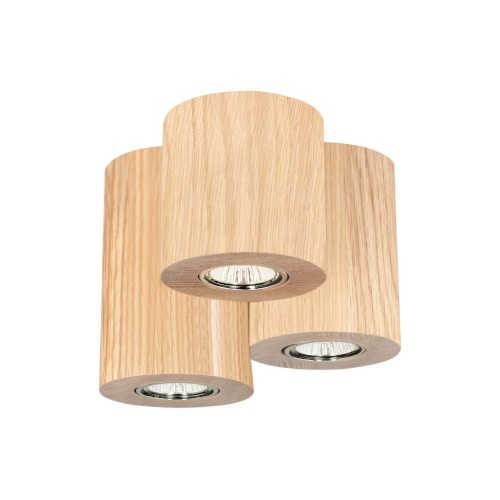 Spot BRITOP Wooddream round x3 - GU10 Bois (hors source) IP20 - Garantie 2 ans