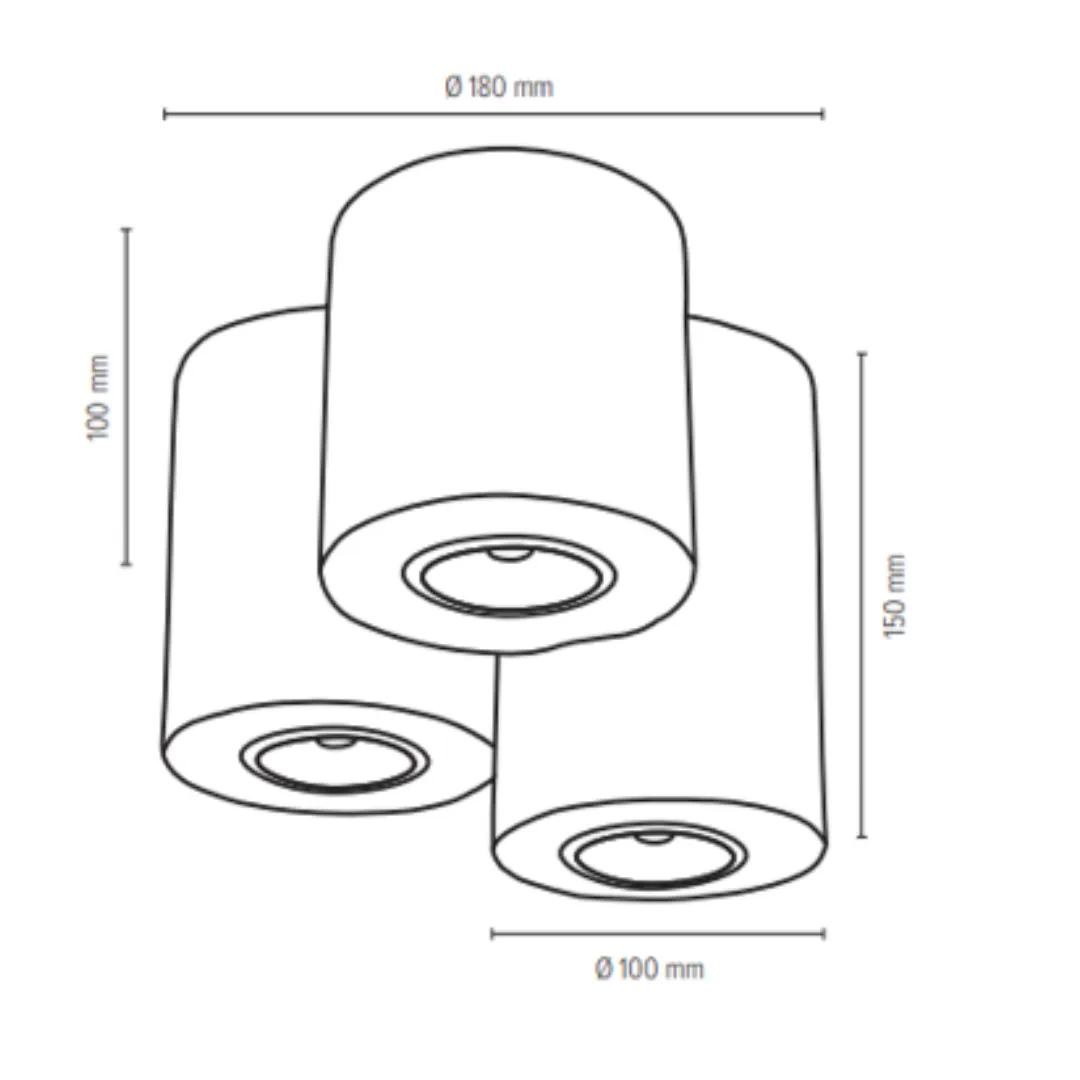 Spot BRITOP Wooddream round x3 - GU10 Bois (hors source) IP20 - Garantie 2 ans