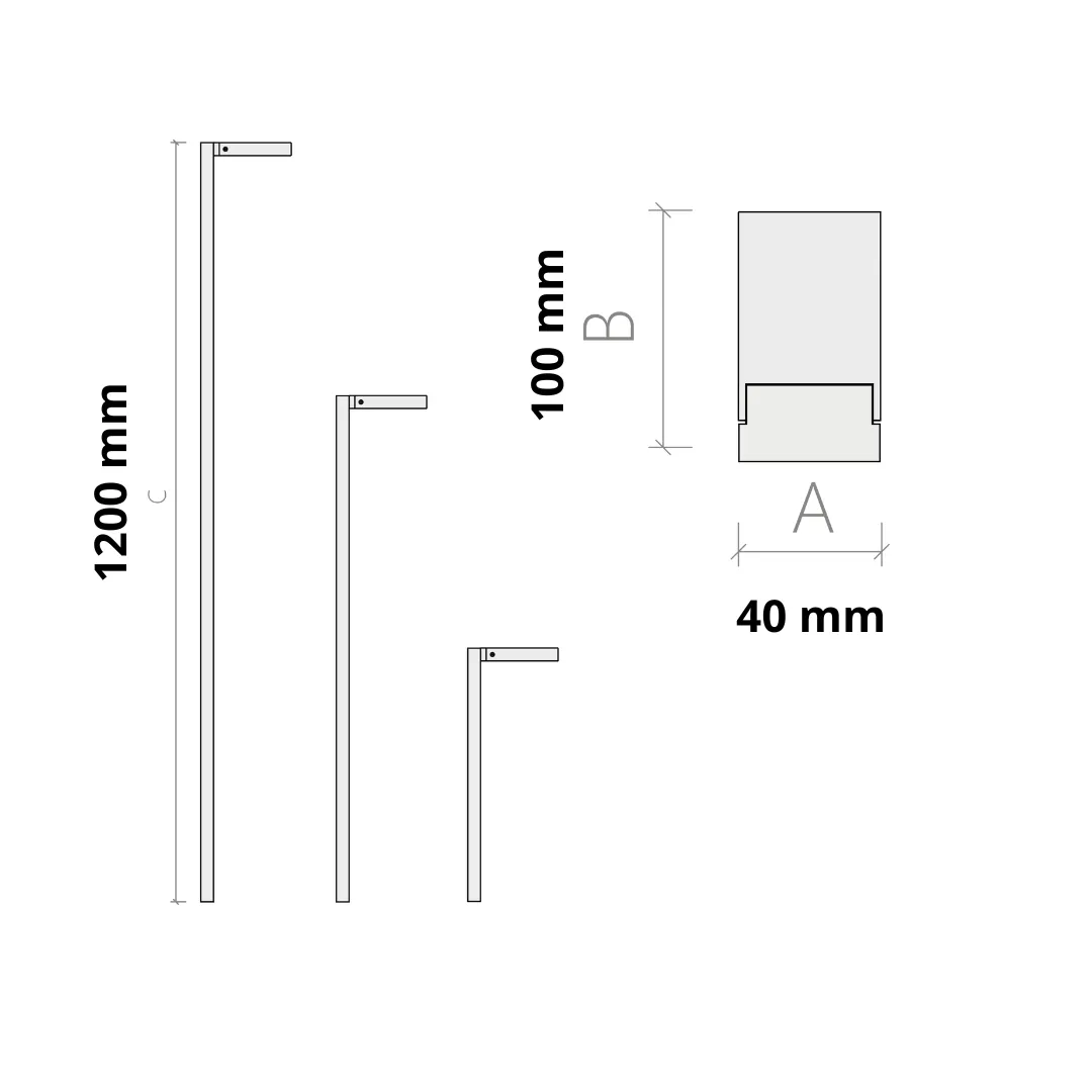 Borne SYSTEM ALTEZZO LED LENA - 12W 3000K 1250Lm 1200MM IP65 IK08 196000h L70B50 - Garantie 5 ans