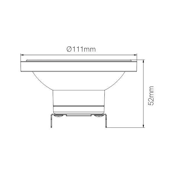 Lampe LED BENEITO AR111/G53 - 12V DC 13W 4000K 950Lm 45° 25 000H - Garantie 3ans