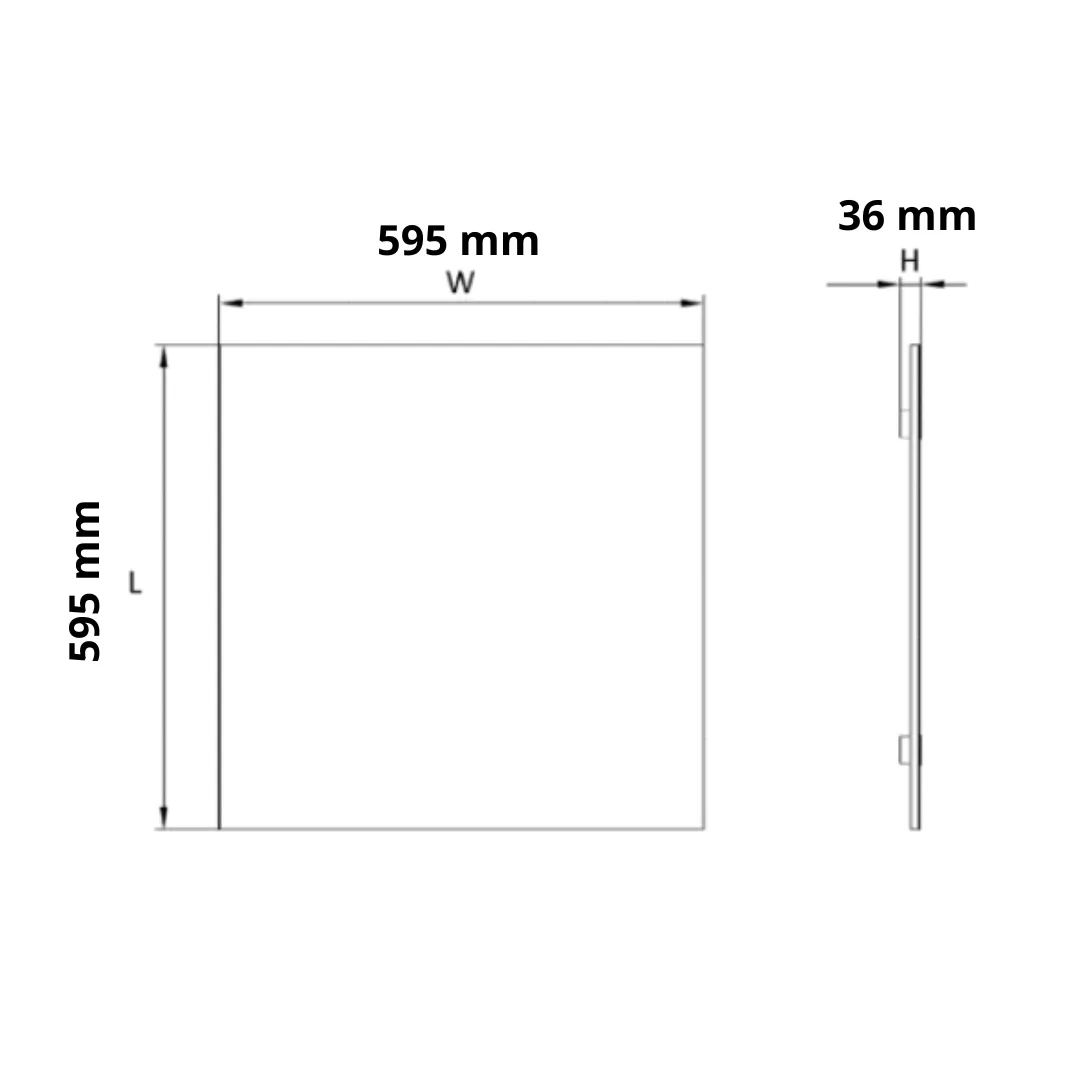 Dalle autonome détection 120° PIR KOSNIC Alden-pro - 36W CCT 3500/3800Lm 60000H L80B10 - Grt 7 ans