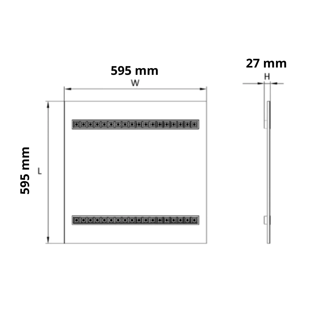 Dalle LED MEGAMAN Estela 2 600x600 - 24-36W 4000K 3000-4200Lm UGR<16 50 000H L80B10 - Garantie 5ans