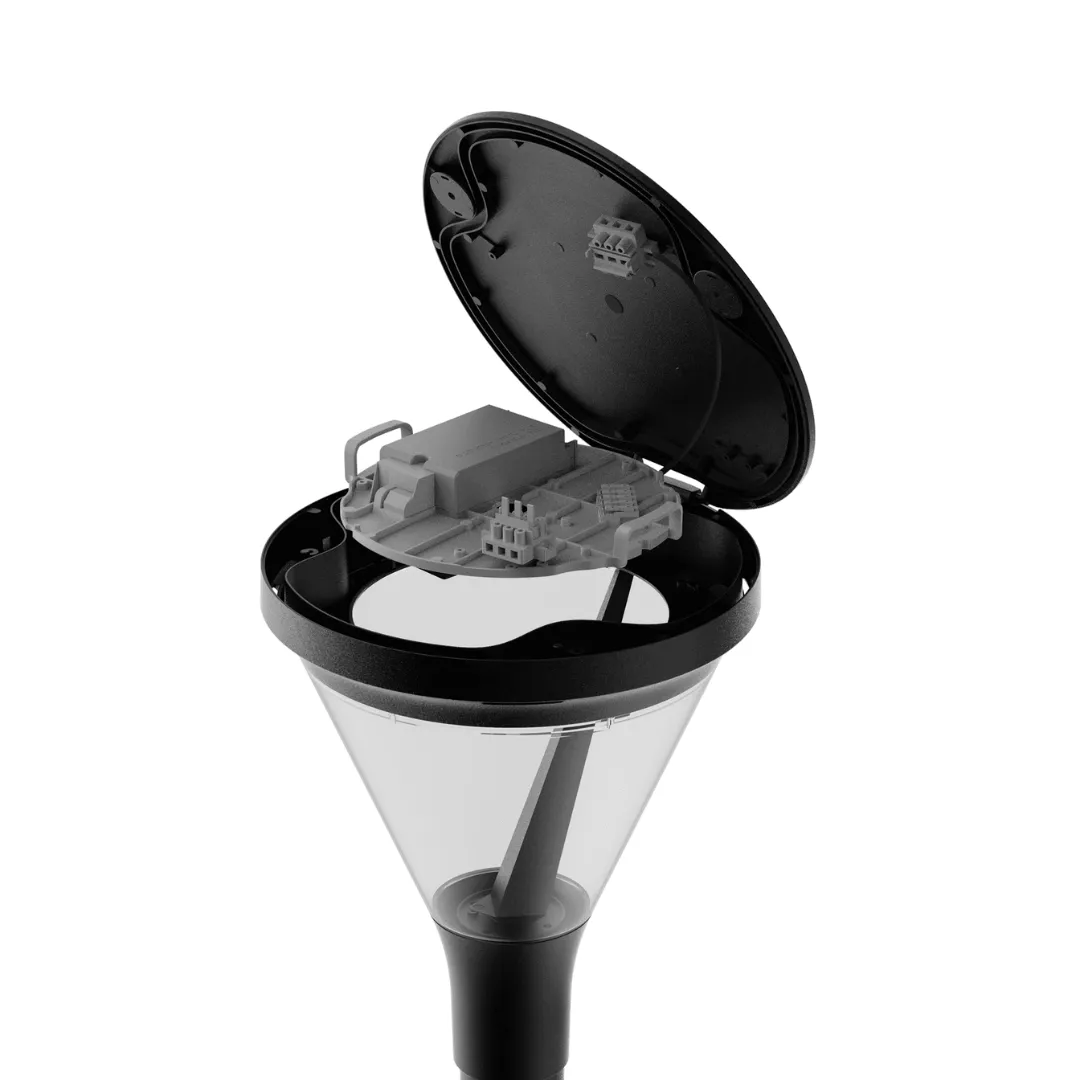 Lanterne LENA Skver DALI - 39W 3000K 5000Lm IP66 IK10 IRC80 Noir- Garantie 5 ans