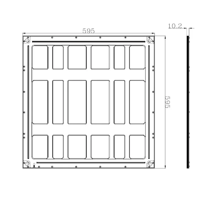 Dalle LED RSE ADDIS Lazuli 600x600 - 25-30W 3000K 3625Lm UGR<16 IRC>82 50000H L80B20 - Grt 5ans