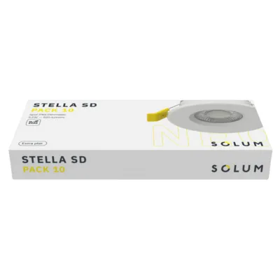Pack de 10 Spots SOLUM Stella SD - 5.5W CCT 620Lm IP65 60° 50000H L70B20 Blanc Dimmable - Grt 5ans