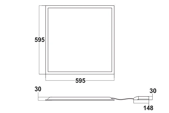 Dalle GLAMOX C25-R G2 600mm - 23/26/30/34/40W 4000k 4488Lm UGR<19 50000H L90B50 - Grt 5 ans