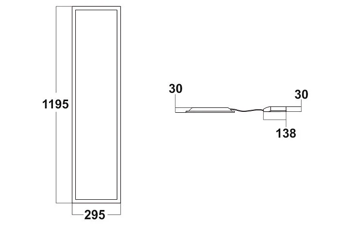 Dalle GLAMOX C25-R G2 1200mm - 23/26/30/34/40W 4000k 4301Lm 126Lm/W UGR<19 50000H L90B50 - Grt 5 ans