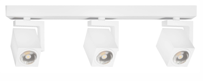 Spot triple surface/encastré BENETO FAURE Volt Carré - (hors source) Blanc - Garantie 3 ans