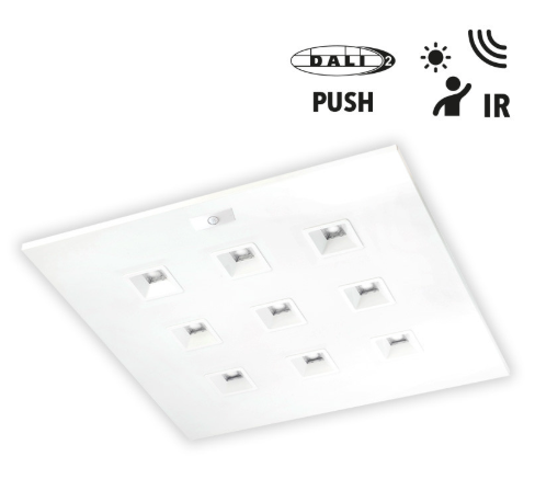Dalle LED RSE 600x600 IR DALI2 Maître 28W 4K 140Lm/W IP20 IK06 50000h L90B10 Blanc- Grt 5ans