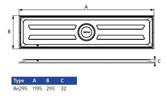 Dalle Opple Basic G4 1200*300mm UGR19 -23/27/31/34W 3000K 2990-4420Lm IP40 50000H L80 Garantie 5 ans