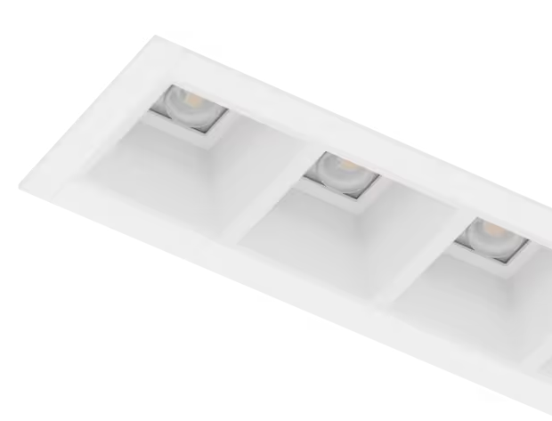 Encastré LED Vigo GK 65° 1120mm Blanc Trav. 28W 4000K 4640Lm IP20 IK04 100000H L80B10 - Gtie 5ans